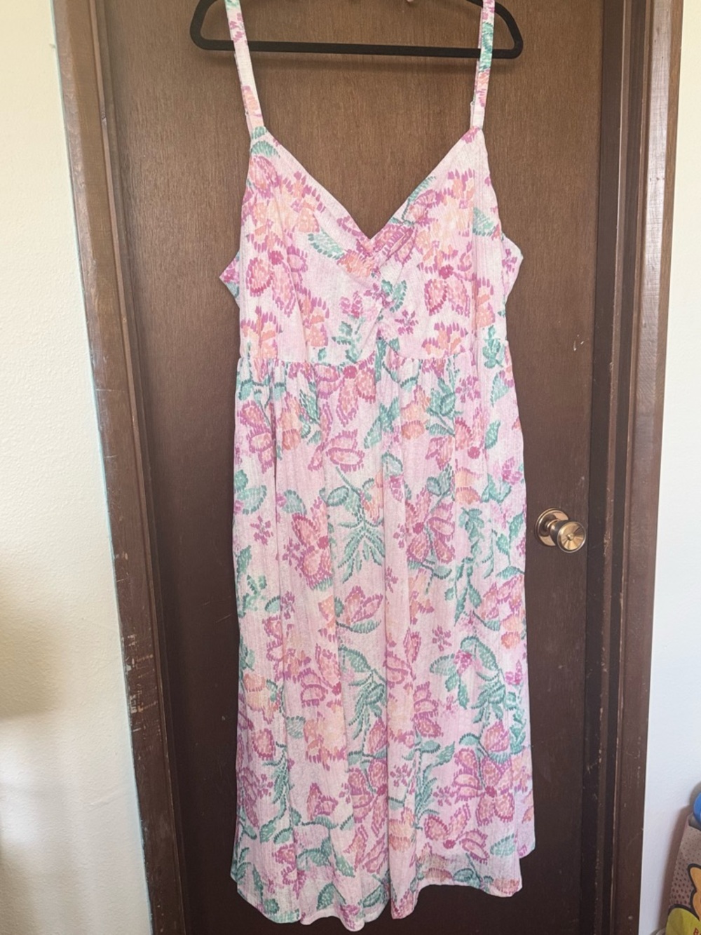 Torrid Pink Floral Spaghetti Strap Dress